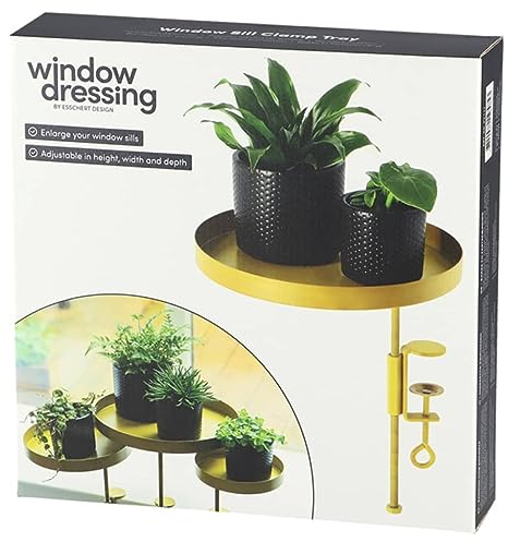 Esschert Design Blumentopfhalter mit Klemme Rund Golden L