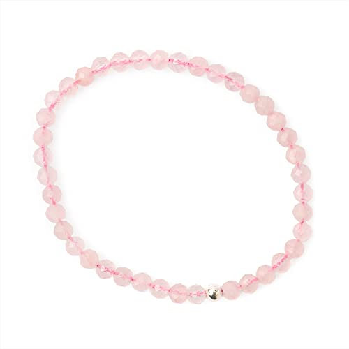 BRACELET PIERRE NATURELLE A FACETTES | PERLE EN ARGENT 925 STERLING | Pierres de 4mm | EBOOK Offert | Fait Main | Bijoux Femme Homme | TOUTES LES PIERRES DE NOS BRACELETS SONT NATURELLES