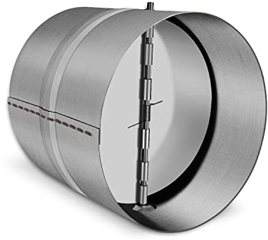 WeCooper Connector with backdraught Shutter 100mm, Non Return 4-Inch Damper Flap to Connect Duct Pipe