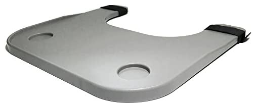 JEESHAN Plateau amovible pour fauteuil roulant pour adultes, personnes âgées, pour manger, lire, en plastique ABS robuste, table de salle à manger avec porte-gobelet, facile à installer et à enlever
