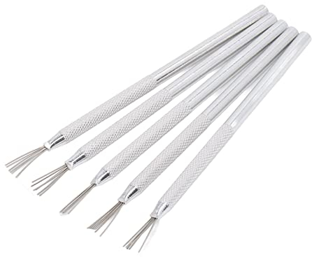 BAOFUYA 5PCS Clay Needle Tools Pottery Craft Tools Sculpture Feather Pin Feather Wire Texture Tool for Clay Sculpting Texturing Modeling Tools
