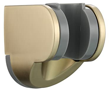 Tecmolog Or Brossé Support de Pommeau de Douche Réglable en Plastique Fixation Douche Murale, ST01J2