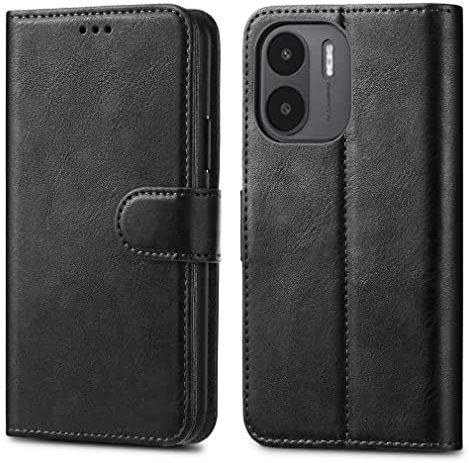 GAPlus PU Leather Flip Cover Wallet Case For Xiaomi Redmi A1 A2 Card Holder Magnetic Kickstand Black