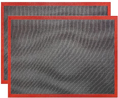 2 Pcs Baking Mat 30x40cm Fiberglass Silicone Baking Mat Sheet for Biscuit Baking Pastry Baking Pan Microwave Oven