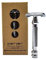 Parker Safety Razor, 99R Rasoir de sécurité à double tranchant ouvert à long manche en chrome pour homme