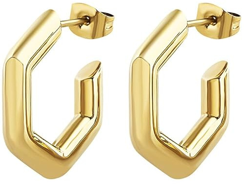 BREIL Sammlung HEXAGONIA, Ohrring Damen aus FARBIGER STAHL | Sammlung HEXAGONIA, Ohrring, Maße 2 cm, Schmuck als Geschenkidee Damen