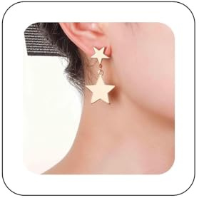 Aneneiceera Boho Star Baumeln Ohrringe - Gold Stern Ohrstecker Doppel Stern Ohrringe Vintage Schmuck Für Frauen Und Mädchen