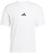 adidas Uomo Essentials Small Logo Single Jersey Tee, White/Black, S