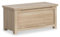 RoselandFurniture Farrow Oak Blanket Box Ottoman Wooden Storage Box | Fully Assembled Large Contemporary Washed Oak Solid Wooden Chest, Trunk or Toy Box for Bedroom, Hallway or Kids Room