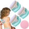 3 Stück Sonnencreme Applikator und 1 Stück Pinselreiniger aus Silikon Set,Sunblock Buddy Pinsel mit Schutzkappen,Sonnencreme Pinsel für Kinder und Körper Make up