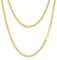 KRKC Herren Halskette, 14K Gold Vergoldet Edelstahl Cuban Link Chain Panzerkette 5mm, Nickel-frei Dünne Kette Gliederkette für Männer Länge 61cm