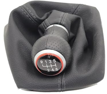 Stick Schaltknauf Für Skoda Für Yeti 2010–2013, 5/6-Gang-Schalthebel, Schaltknauf, Ledermanschette Gang Schaltkopf(2)