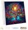 MEIYUDA Peinture par Numero Adulte avec Cadre, Arbre de vie Coloré DIY Peinture à l'huile par Numéros sur Toile Artisanat avec Pinceaux, Decoration Maison Cadeau 30x30cm