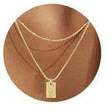 BodyBonita Dainty Gold Necklace for Women - 14K Gold Plated Layered Z Initial Necklaces Trendy Waterproof Gold Jewelry Letter Name Necklace