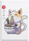 NRCKMIHRAE Ramen Cat Kawaii Anime-Poster, dekoratives Gemälde, Leinwand, Wandposter und Kunstdruck, moderne Familienschlafzimmer-Dekoration, Poster, 20 x 30 cm