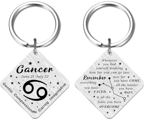 Fetiger Krebs Sternzeichen Geschenke für Frauen Männer, Sternzeichen Krebs Geburtstagsgeschenke, Krebs Sternzeichen Schlüsselanhänger für Jungen Mädchen Erwachsene Horoskop-Liebhaber,