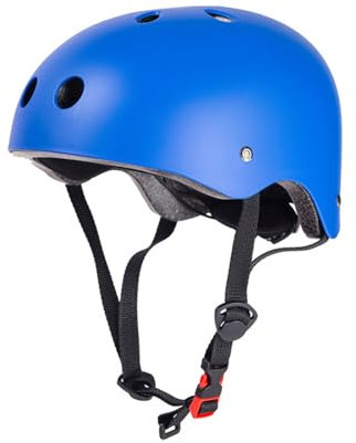 Kinder-Fahrradhelm, Kleinkind-Skateboard-Helm für 3–13 Jahre, Jungen und Mädchen, leichter verstellbarer Helm, Kindersicherheit, Kinderhelm zum Radfahren, Roller, Skaten (Blau, M)