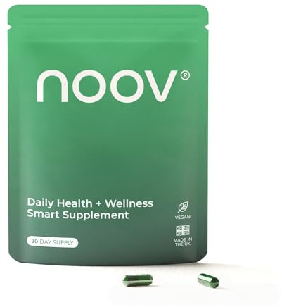 noov Smart Supplement - All Day Focus, Energy & Calm Nootropic with Lion's Mane, L-Theanine, B-Complex, Ashwagandha + 8 Other Ingredients inc Vitamins & Minerals - Vegan - 30 Day Supply
