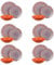 Juego de 18 platos diseño mandala fondo naranja