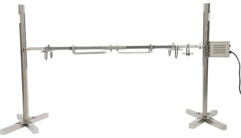 20KG Spit Hog Roaster BBQ Lamb Goat Rotisserie Spit Roast Grill Barbecue Steel