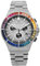 LOUIS XVI Le Monarque Frosted Iced Rainbow 1219 - Ø 42 mm - Herren Uhr - Wasserdicht - Uhr mit Saphirglas - Armband Silber - Zifferblatt Silber - CH Quarzwerk