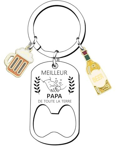 Cadeaux Papa Porte clés Papa Porte-clés Homme, Idee Cadeau Fete Des Peres, Cadeau Anniversaire Papa Cadeaux de Noël pour Papa (1)