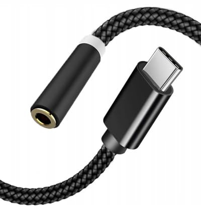 CO2 USB-C auf Mini Jack 3,5mm AUX Adapter mit DAC Wandler 128kHz HD, HiFi Höchste Klangqualität, Schwarz, Kabel Kompatibel mit iPhone 16, 15, Pro, Max, Plus, MacBook, iPad Pro, Samsung (DAC)