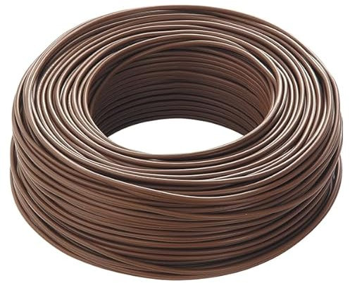 Cavo Elettrico Unipolare Isolante FS17 Matassa da 100 MT per impianti casa aziende edili Colore Blu- Nero-Marrone-Giallo/Verde (4 mm) (MARRONE)