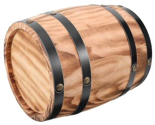 VALICLUD Holzfass Dekoration Vintage Weinfass aus Holz für Bar Party Vielseitig Einsetzbar als Blumentopf oder Stilvolles Wohnaccessoire Geeignet für Wohnzimmer Schlafzimmer und Büro