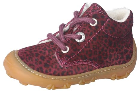 RICOSTA Mädchen Stiefel Colin, Baby und Kleinkinder Lauflernschuhe, Weite: Weit, terracare,Barfuß-Schuh, schnürstiefel, Booties, Merlot (381), 20 EU