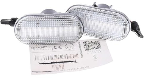 BRANDT Seitenblinker Set LED Kotflügel Blinker + Kabel Weiss passend für Renault 19 21 Espace II III Rapid Kangoo I KC Laguna I Megane I Grandtour Trafic II Master II Twingo I Blinkleuchten