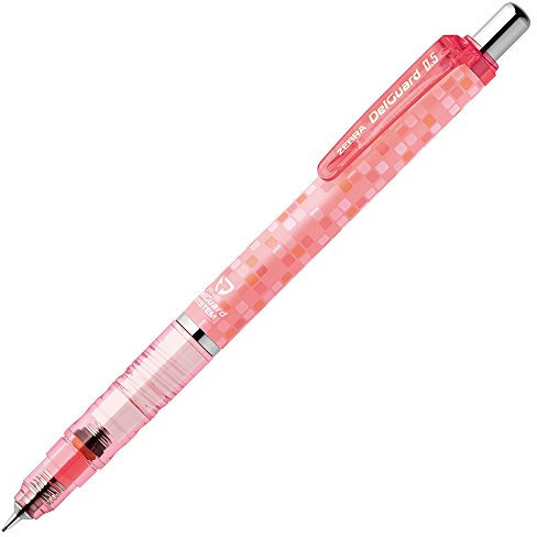 Zebra DelGuard Druckbleistift, 0,5 mm, quadratischer rosa Körper (P-MA85-SQP)