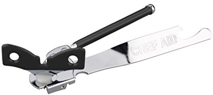 Chef Aid Manual Can Opener (One Size) (Silver/Black)