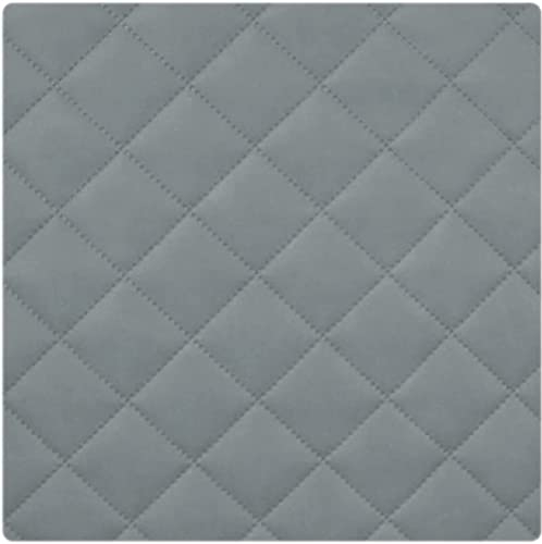 Ch.Cabanski Microfaser Velour Geprägt Polsterstoff Möbelstoff kaschiert mit Watte und Unterware Meterware (Grau) | Grundpreis pro qm: € 10,64