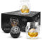 James Bentley Double Wall Whiskey Glass Plus Sphere ice Ball Mold for Whisky Glass Set of 2,Unique Tumblers for Drinking Scotch,Bourbon,Brandy,Liquor; Lightweight, Luxury Gift Set for Men or Women