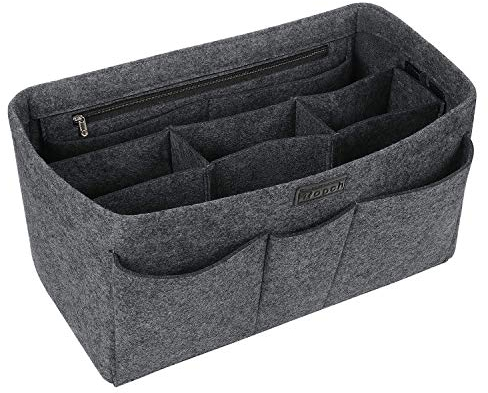 Ropch Taschen Organisator für Frauen Handtaschen, Filz Taschenorganizer Bag in Bag Handtaschenordner Organizer für Handtaschen, Mittelgrau - M