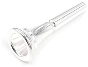 Geesatis Mundstück aus Horn, versilbert, tiefer Becher, Horn, Standard-Mundstück