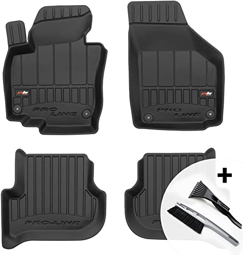 moto-MOLTICO 3D Gummimatten Auto, 4-teiliges Set, Allwetter Gummi Fußmatten, Antirutsch & Wasserfest Autoteppiche - passend für Skoda Yeti 2009-2017