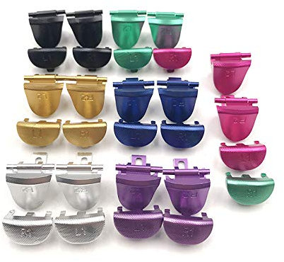 Aluminium-Legierung Metall L1 L2 R1 R2 Trigger Buttons für Playstation 4 Pro Slim JDS 040 JDM 040 Controller (Rose)