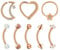 Incaton Augenbrauen Piercing 1.2mm Piercing Banane Set Chirurgenstahl Helix Piercings 16G Helix Septum Clicker Circular Barbell Piercing Schmuck