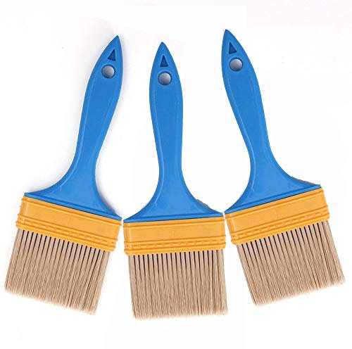 Multi-Purpose Paint Brush Set Nylon Flat Paintbrush Kit Home Repair Tools for for Artists Acrylic Oil Watercolor Gouache Painting Furniture Paints, Pack of 3, 4