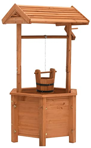 vidaXL Jardinière en Forme de puits en Bois de Sapin 40 x 40 x 84 cm