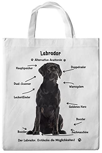 Merchandise for Fans Einkaufstasche - 38 x 42 cm - Motiv: Alternative Anatomie Labrador 06