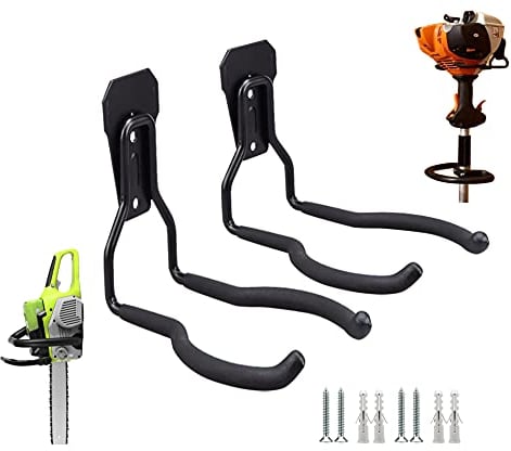 2Pcs Chainsaw Wall Mount Hanger, Chainsaw Wall Mount Tool Holder, Chainsaw Hanger for Garage Wall, Chainsaw Rack for Wall, Perfect for Garage or Shed Organizers and Storage Wall Tool, No Chainsaw