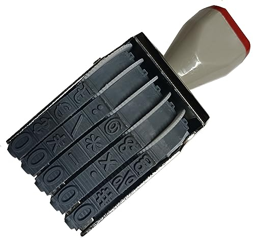 ZENG 5 Digits Sello de numeración Ajustable,Oficina Sello 5 Bandas 7mm x 5mm De Caucho 0-9 Números Números,Tamaño de impresión 7 x 35 mm-negro