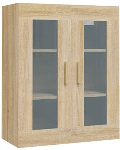 vidaXL Hanging Wall Cabinet Sonoma Oak 69.5x34x90 cm