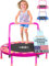 Happin Mini-Trampolin für Kinder, 91,4 cm, für den Innenbereich, mit abnehmbarem schaumstoffgepolstertem Lenker, geräuschfreier, robuster Stahlrahmen und Sicherheitspolster, Trampolin für Kleinkinder