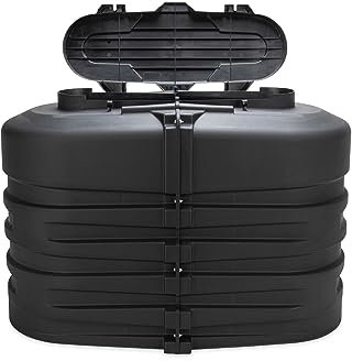 Camco Camper/RV Dual Propane Tank Cover | Features Hinged Top Panel & Custom Molded Design | Fits (2) 20lb Steel Tanks | Protects Propane Tanks During Travel, Camping and More | Black (50504)