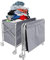 mosegor Laundry Trolley 280L Folding Laundry Cart Commercial Laundry Basket on Wheels Rolling Hotel Laundry Hamper Collapsible Heavy Duty Laundry Linen for Hotel Laundry Room Dirty Clothes Grey