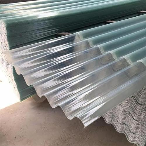 LLYLAFDC Transparente Wellplatte,2mm 5pcs Transparente Tageslichtplatten, UV-Schutz Regenfeste, Lagerschuppen Garagen Vordächern Gewächshäusern,FRP-Tageslichtplatten,Ersatzplatten(35 * 67in)